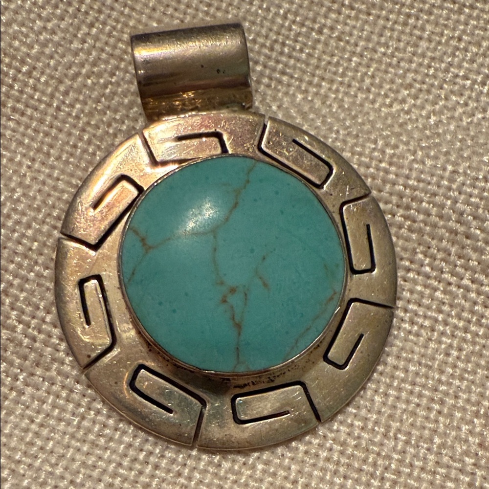 Turquoise and Silver Pendant